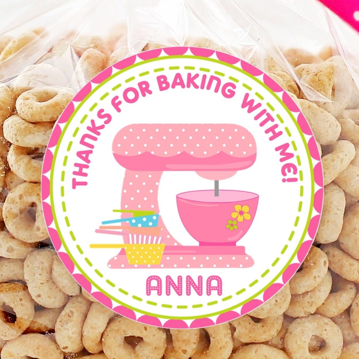 Baking Birthday Party Stickers