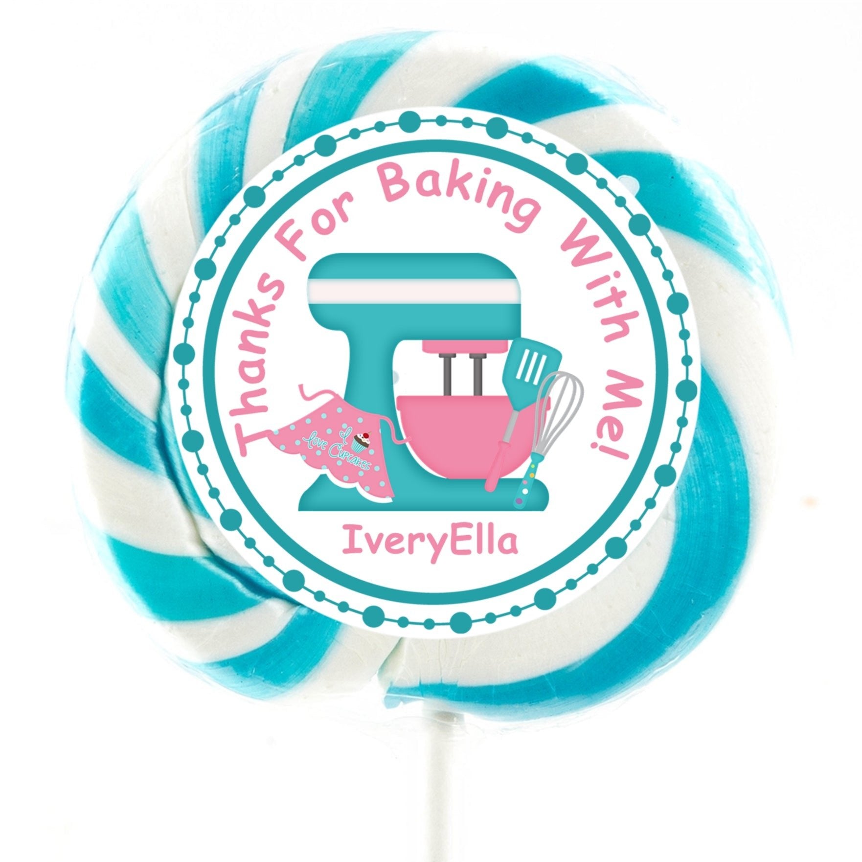 Baking Birthday Party Stickers