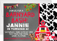 barnyard birthday party invitations red barn farm design