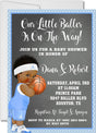 basketball baby shower invitations little baller design