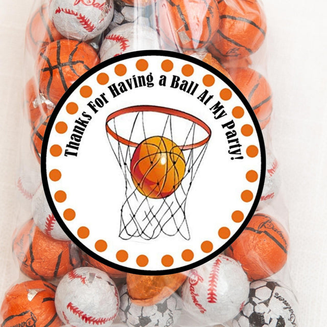 basketball party favor stickers