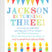 birthday candle invitation cards bright kids birthday style