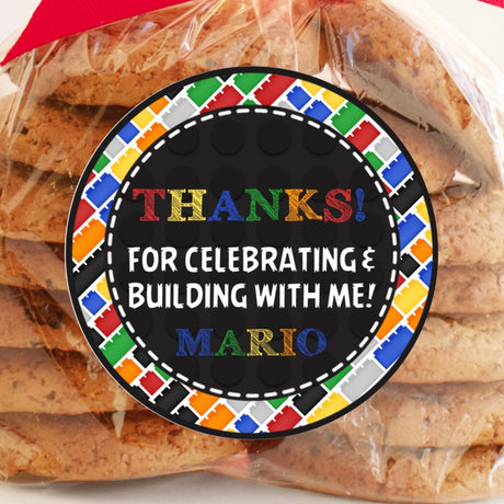 black brick pattern building block sticker