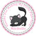 black cat birthday stickers