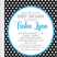 black white turquoise polka dot invitation cards playful contemporary style