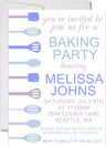 blue baking utensil invitation cards baking party style