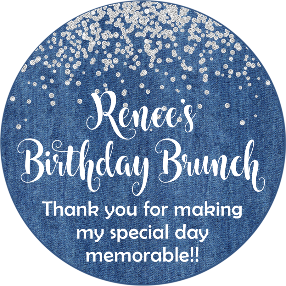 blue diamonds birthday stickers