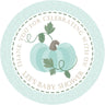 Neutral Pumpkin Baby Shower Stickers – Polka Dot Fall Favor Labels