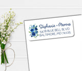 blue rose return address labels