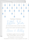 blue star baby shower invitations celestial theme