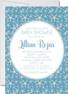 blue starfish baby shower invitations coastal beach pattern design