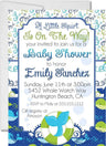 blue whale baby shower invitations nautical sea theme