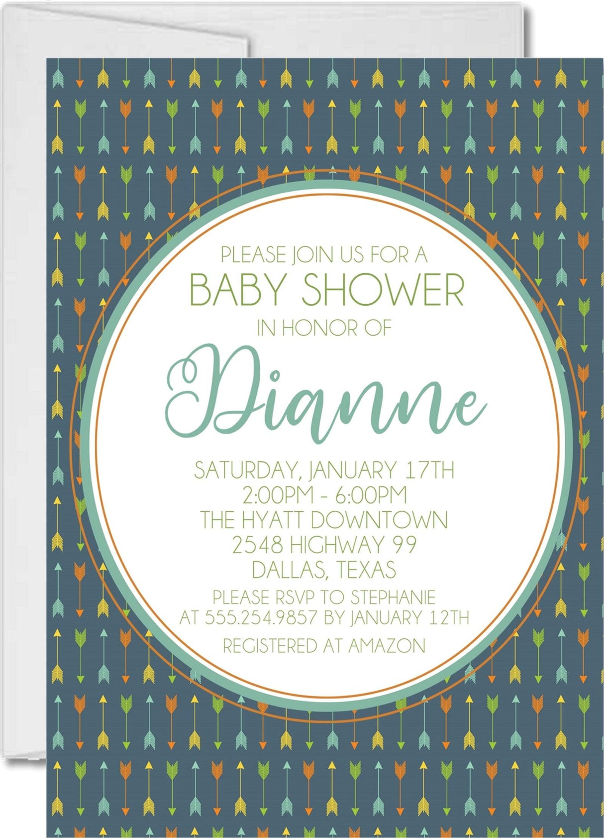 boho arrow baby shower invitations geometric tribal theme