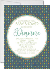boho arrow baby shower invitations geometric tribal theme