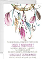 boho baby shower invitations pink dreamcatcher design