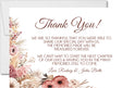 boho wedding thank you cards neutral floral pampas design