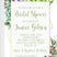 botanical bridal shower invitation cards elegant succulent style