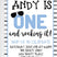 boys blue 1st birthday party invitations striped number one design