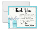 breakfast tiffany thank you cards silver