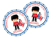 british royal guard party favor label
