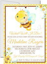 bumble bee baby shower invitations yellow sunflower theme