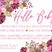 burgundy floral invitation cards baby welcome style