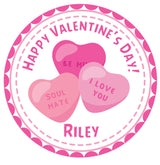 candy heart classroom valentine sticker
