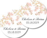 cherry blossom wedding stickers