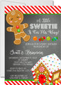christmas baby shower invitations gingerbread cookie theme