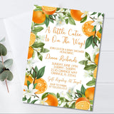 citrus baby shower invitations orange blossom theme