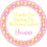 citrus party favor sticker with lemon slices design