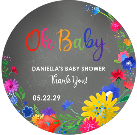 colorful fiesta favor stickers