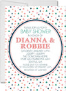confetti baby shower invitations colorful triangle pattern design
