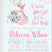 cute elephant invitation cards soft pastel pink style for girls
