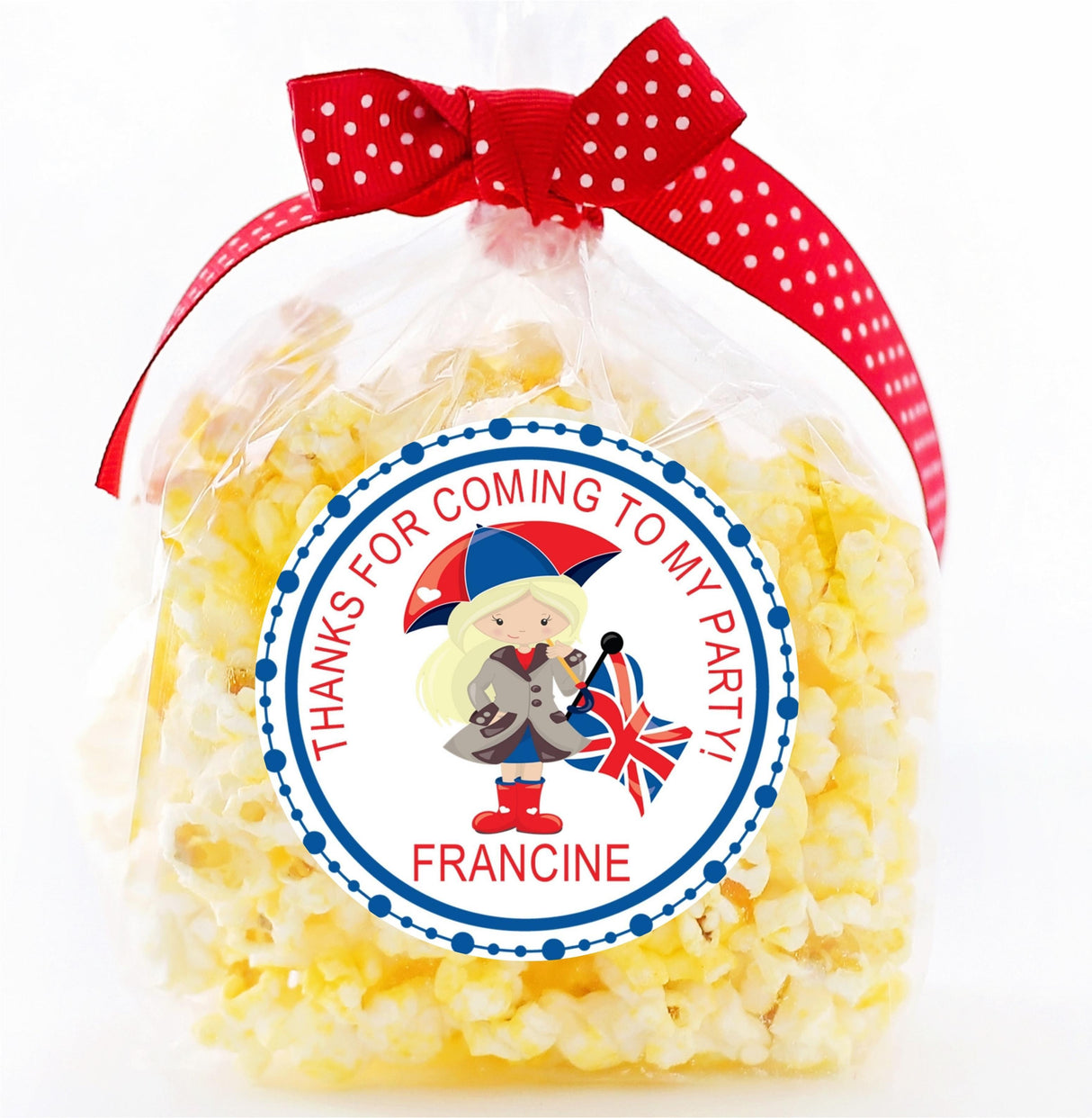 cute uk girl personalized birthday sticker