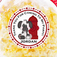 dalmatian fire dog birthday sticker with hydrant
