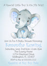 elephant baby shower invitations pastel blue watercolor design