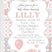 elephant baby shower invitations pink gray patterned design