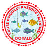 fishing valentine classroom sticker