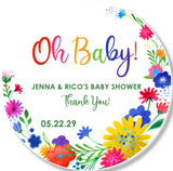 floral fiesta baby labels