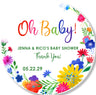 floral fiesta baby labels
