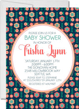 floral pattern invitation cards modern garden style
