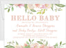 floral sip and see invitations peach watercolor flower design