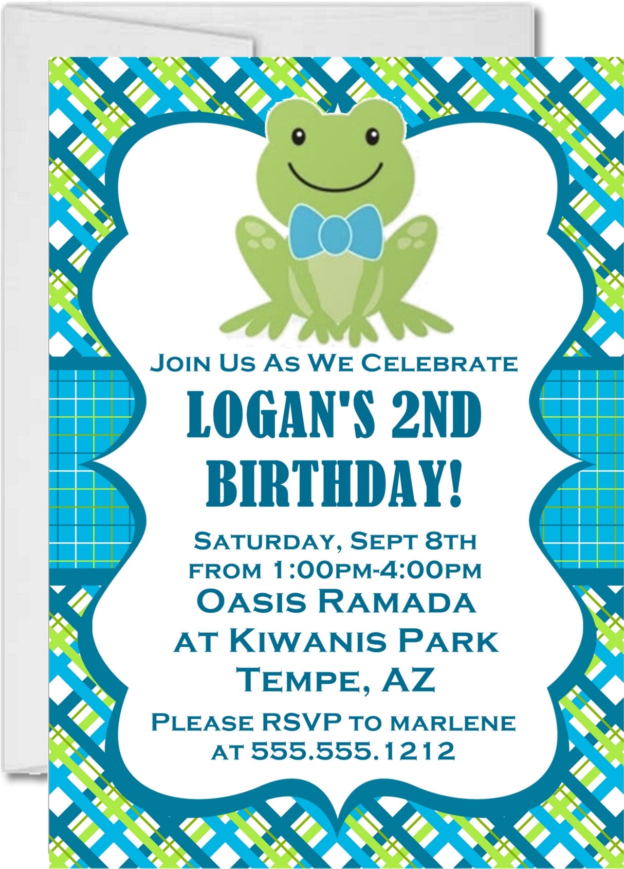 frog invitation cards toddler birthday celebration style