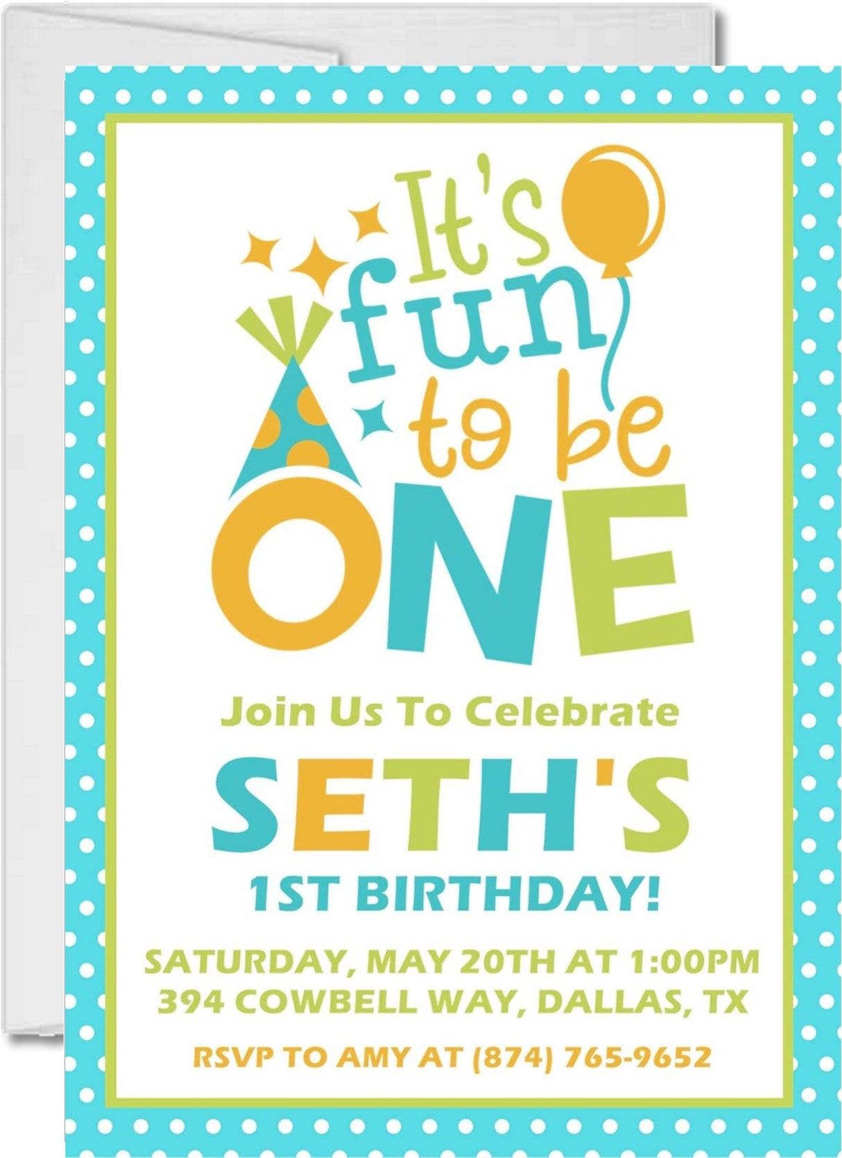 fun to be one birthday invitations playful balloon theme