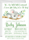 gender neutral koala baby shower invitations eucalyptus greenery design