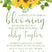 gender neutral sunflower baby shower invitations yellow green design