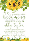 gender neutral sunflower baby shower invitations yellow green design