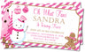 girls christmas birthday invitations pink holiday design
