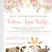 girls drive by baby shower invitations watercolor pink greenery theme